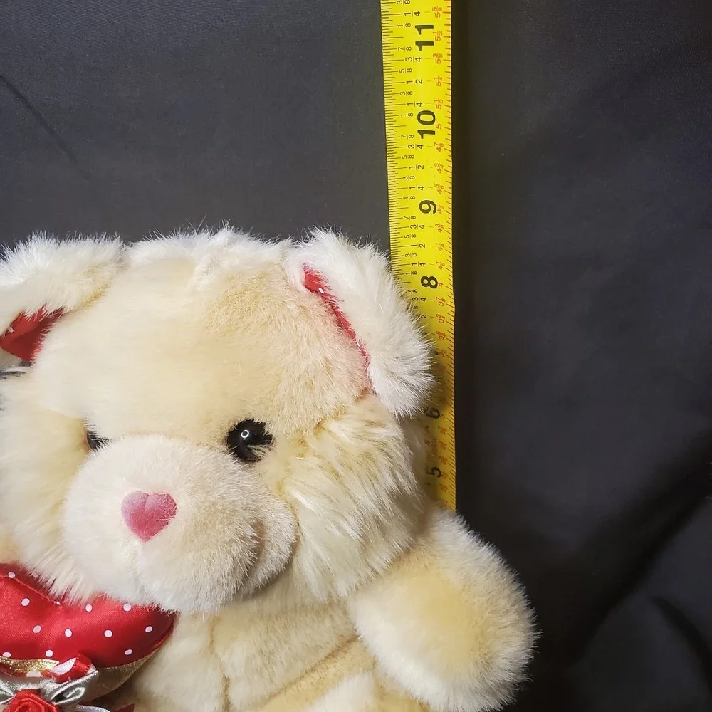 WalMart Valentine's Day Plush Stuffed Animal Beige 8